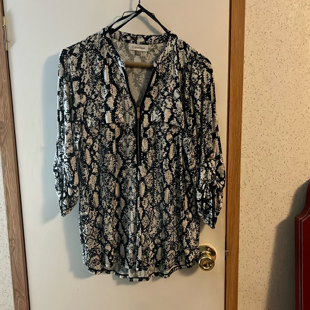 Snake print Calvin Klein with zipper.